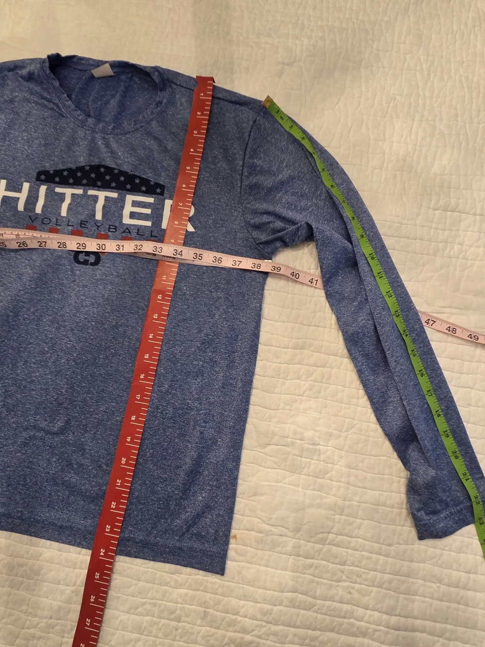 Hitter Volleyball Long-Sleeve Performance Sweater - Blue Size Small